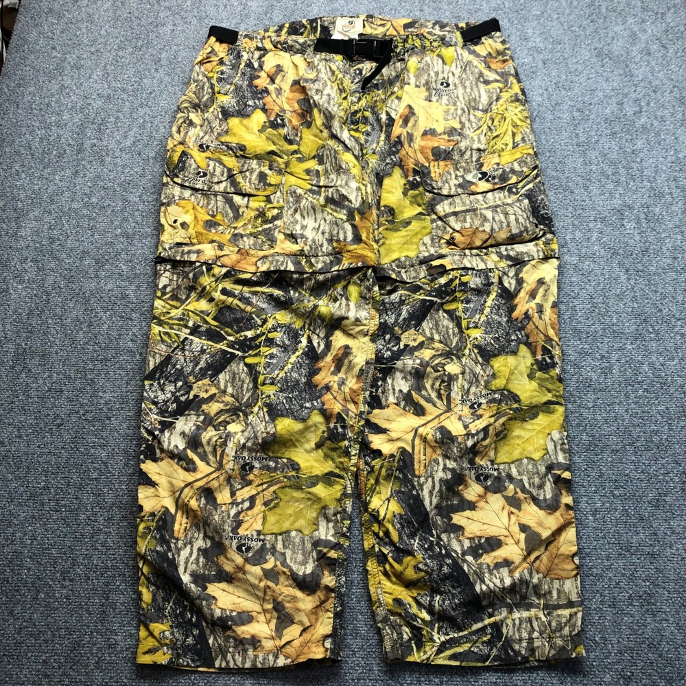 Mossy Oak Treklite Convertible Pants Mens 2XL Camo Zip Off Cargo Hiking Hunting